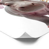 Cute baby Hippo - AI Poster (Hoek)