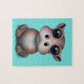 Cute Baby Hippo Legpuzzel (Horizontaal)