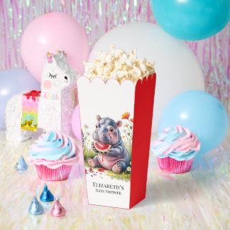 Cute Baby Hippopotamus Watermelon Baby Shower Bedankdoosjes