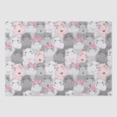 Cute Baby Hippos Tissue Paper Tissuepapier (Voorkant)