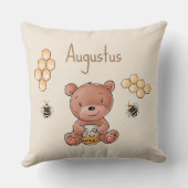 Cute Baby Honey Beer Cub Kussen (Achterkant)