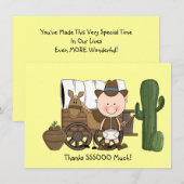 Cute Baby Horse Pony Western Bedankt (Voorkant / Achterkant)