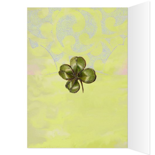 CUTE BABY HUGGING RABBIT Irish St. Patrick's Day (Intérieur (Gauche))