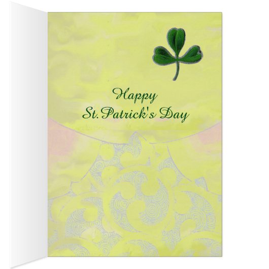 CUTE BABY HUGGING RABBIT Irish St. Patrick's Day (Intérieur (Droit))