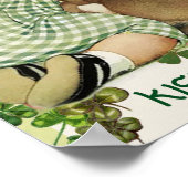 CUTE BABY HUGGING RABBIT Irish St. Patrick's Day Poster (Hoek)