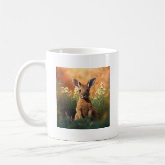 Cute Baby Kangaroo Mug - Cute Animal Mugs (Gauche)