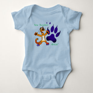 Cute Baby Kids Tijger Sporen Kunstzinnig Romper
