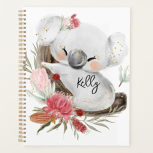 Cute Baby Koala Gold Speckle Nom personnalisé