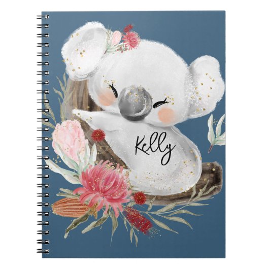 Cute Baby Koala Gold Speckle Notitieboek (Voorkant)