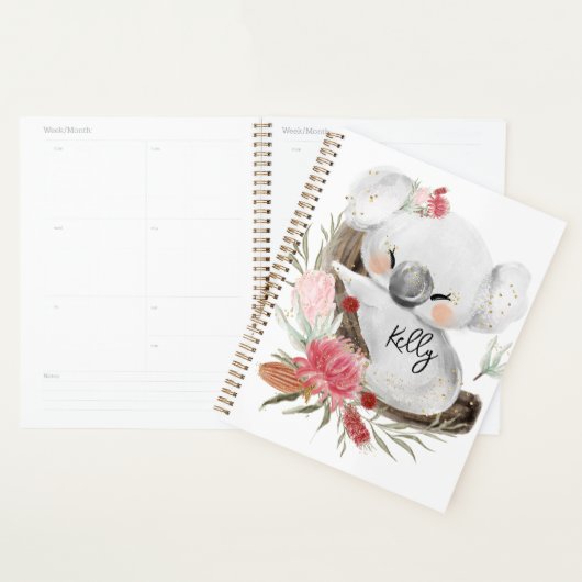 Cute Baby Koala Gold Speckle Planner (Display)