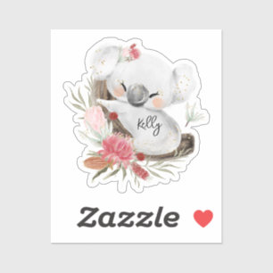 Cute Baby Koala Gold Speckle Sticker