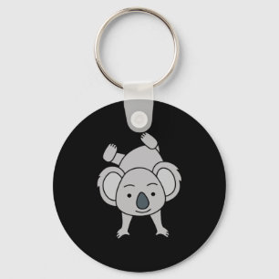 Cute Baby Koala met een glimlach die een handgreep Sleutelhanger