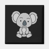 Cute Baby Koala met een glimlach Magneet (Voorkant)