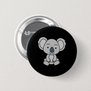 Cute Baby Koala met een glimlach Ronde Button 5,7 Cm
