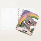 Cute Baby Koala Rainbow Nom personnalisé (Devant avec enveloppe)