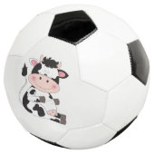 Cute Baby Koe Cartoon Voetbal (Drie kwart)