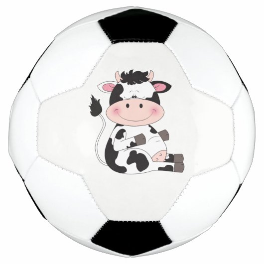 Cute Baby Koe Cartoon Voetbal (Voorkant)