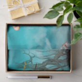 Cute baby komt met ooievaar tissuepapier (Geschenk)