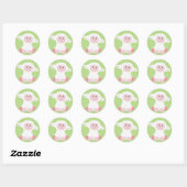 Cute Baby Lamb Ronde Sticker (Vel)