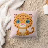 Cute Baby Leopard Safari Animal Kids Kussen (Deken)
