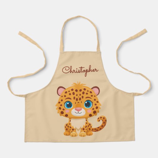 Cute Baby Leopard Safari Animal Kids Schort (Voorkant)
