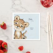 Cute Baby Leopard Shower Custom Servet (Insitu)