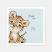 Cute Baby Leopard Shower Custom Servet (Voorkant)
