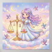 Cute Baby Libra Zodiac Wall Art Poster (Devant)