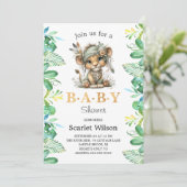 Cute Baby Lion Baby Shower Invitation (Debout devant)