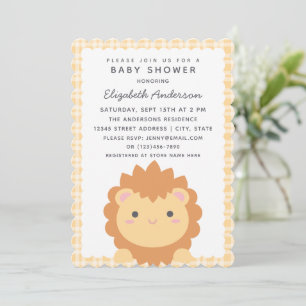 Cute Baby Lion Cub Gender Neutral Baby shower Kaart
