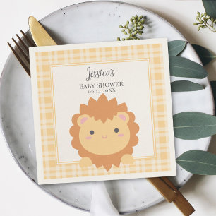Cute Baby Lion Cub Gender Neutral Baby shower Servet