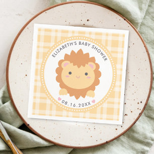 Cute Baby Lion Cub Geslacht Neutraal Baby shower Servet