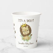Cute Baby Lion King Waterverf Oerwoud Baby shower Papieren Bekers (Voorkant)