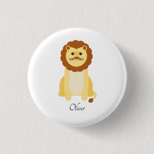 Cute Baby Lion Personalized Ronde Button 3,2 Cm