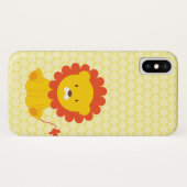 Cute Baby Lion Yellow Polka Dot Pattern Case-Mate iPhone Case (Achterkant (horizontaal))