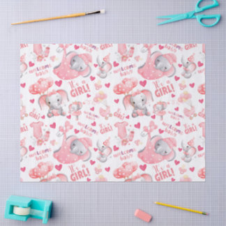 Cute Baby Meisje Baby Shower & Nieuwe Geboorte Mei Tissuepapier