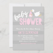 Cute Baby met een Uitnodiging van het Baby shower (Voorkant)