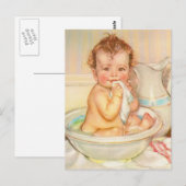 Cute Baby met een wissel Briefkaart (Voorkant / Achterkant)