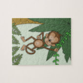 Cute Baby Monkey Cartoon Legpuzzel (Horizontaal)