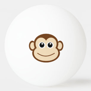 Cute Baby Monkey Face Pingpongballen