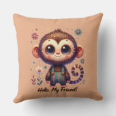 Cute Baby Monkey Kussen (Achterkant)