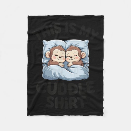 Cute Baby Monkey Lovers This Is My Cuddle Fleece Deken (Voorkant)