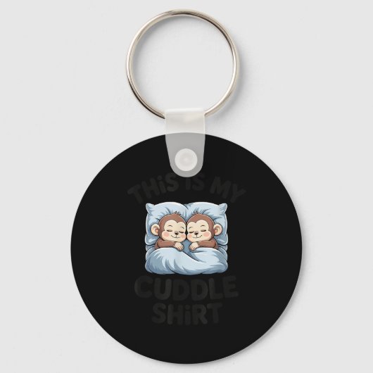 Cute Baby Monkey Lovers This Is My Cuddle  Sleutelhanger (Voorkant)