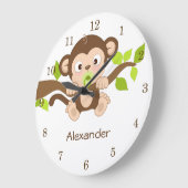Cute Baby Monkey Wall klokken (Hoek)