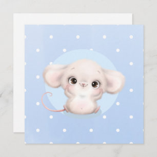 Cute baby muis poster kaart