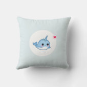 Cute baby narwhal en regenboog kussen (Achterkant)