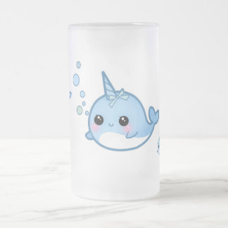 Cute baby narwhal matglas bierpul