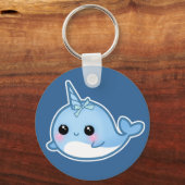 Cute baby narwhal sleutelhanger (Voorkant)