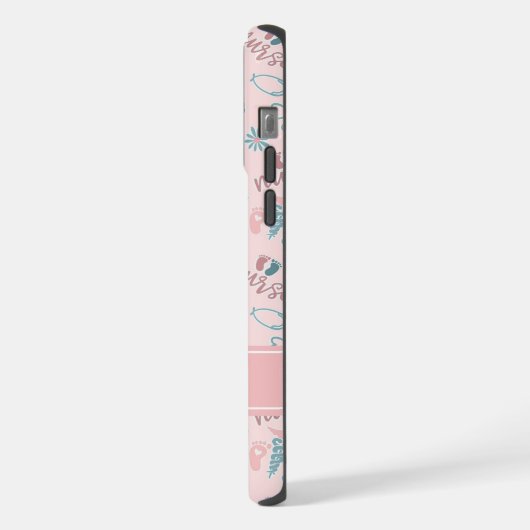 Cute Baby Nurse Phone Case | Personalized Name (Côté gauche)