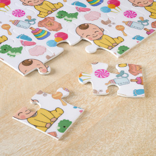 Cute Baby Nursery Speelgoed Patroon Baby Shower Legpuzzel